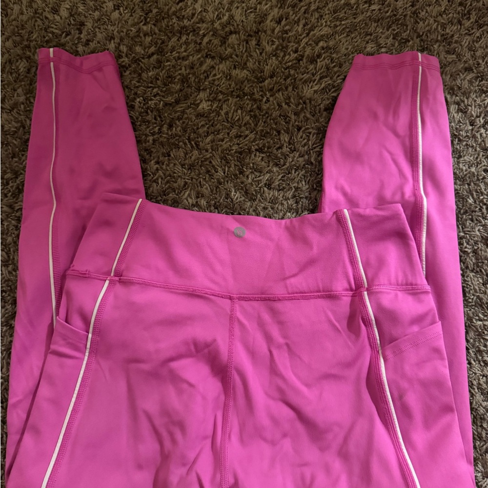 Pink Leggings with White Accents VICTORIA SECRET